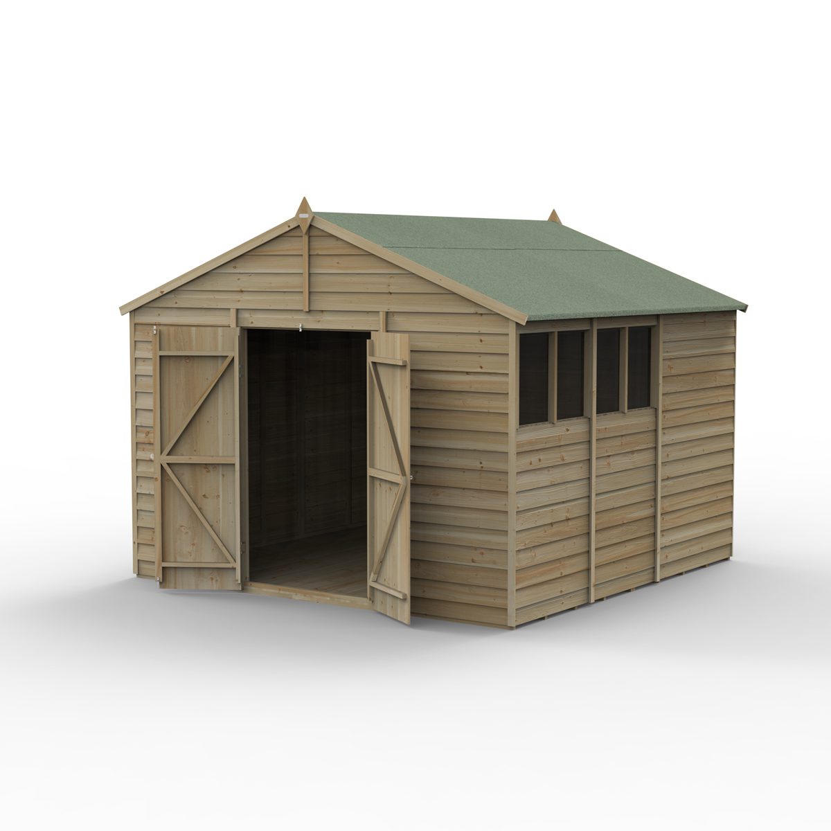 5013053199008 1 4LIFE Apex Shed 10x10 Double Door 4 Windows Home Delivery 1200.jpg